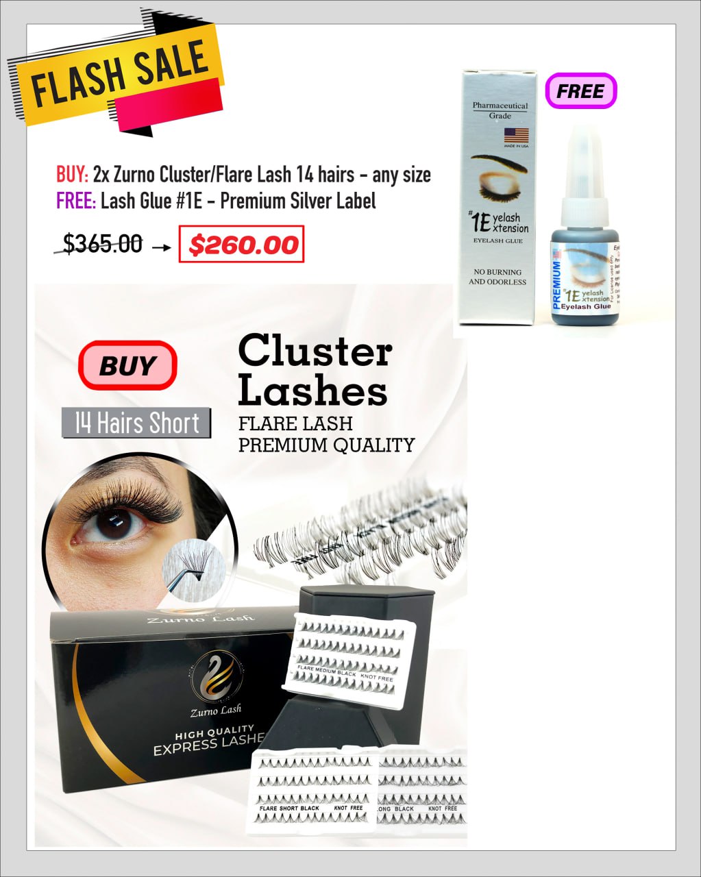 Zurno Cluster/Flare Lash