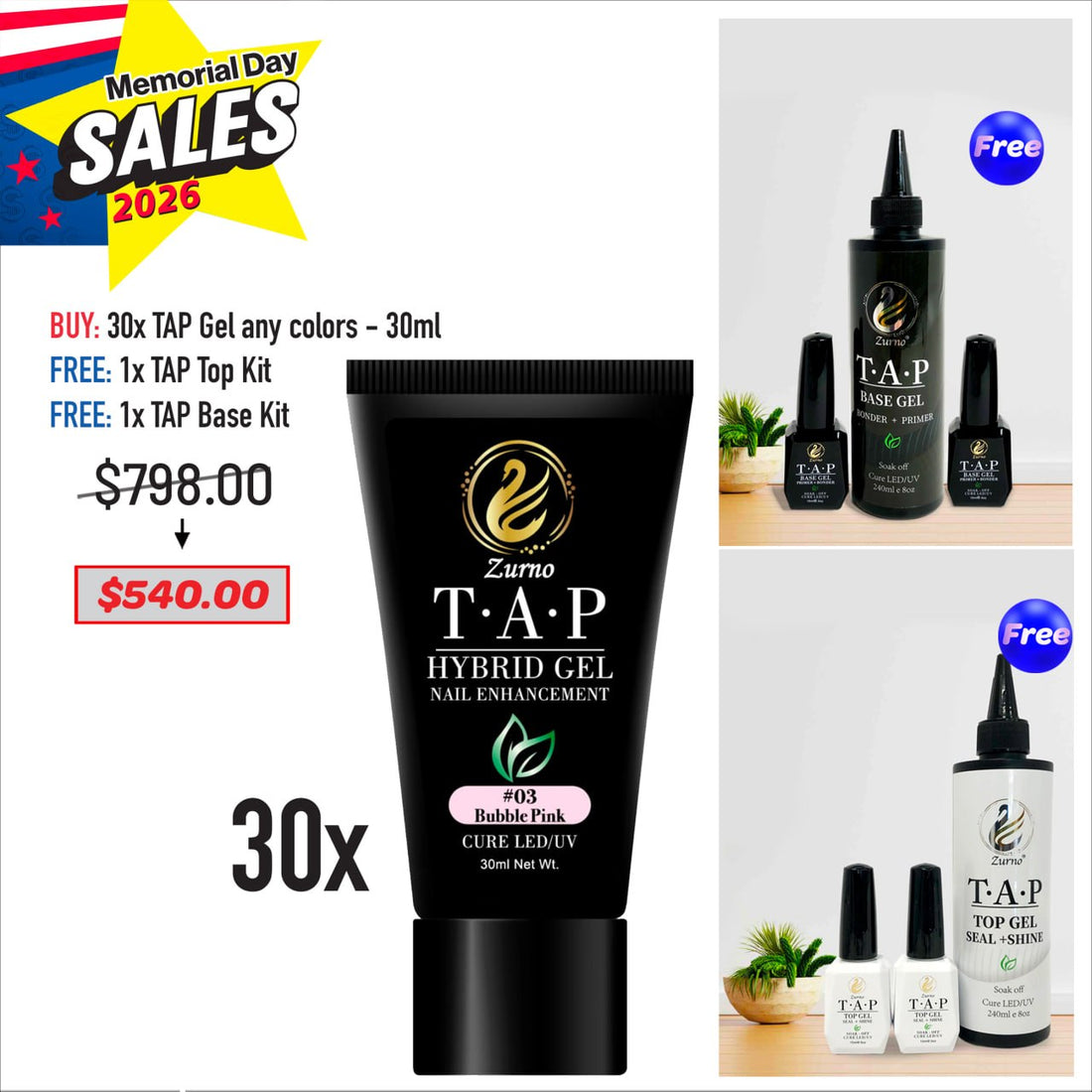 MEMORIAL DAY DEAL - T.A.P - Gel Bundle