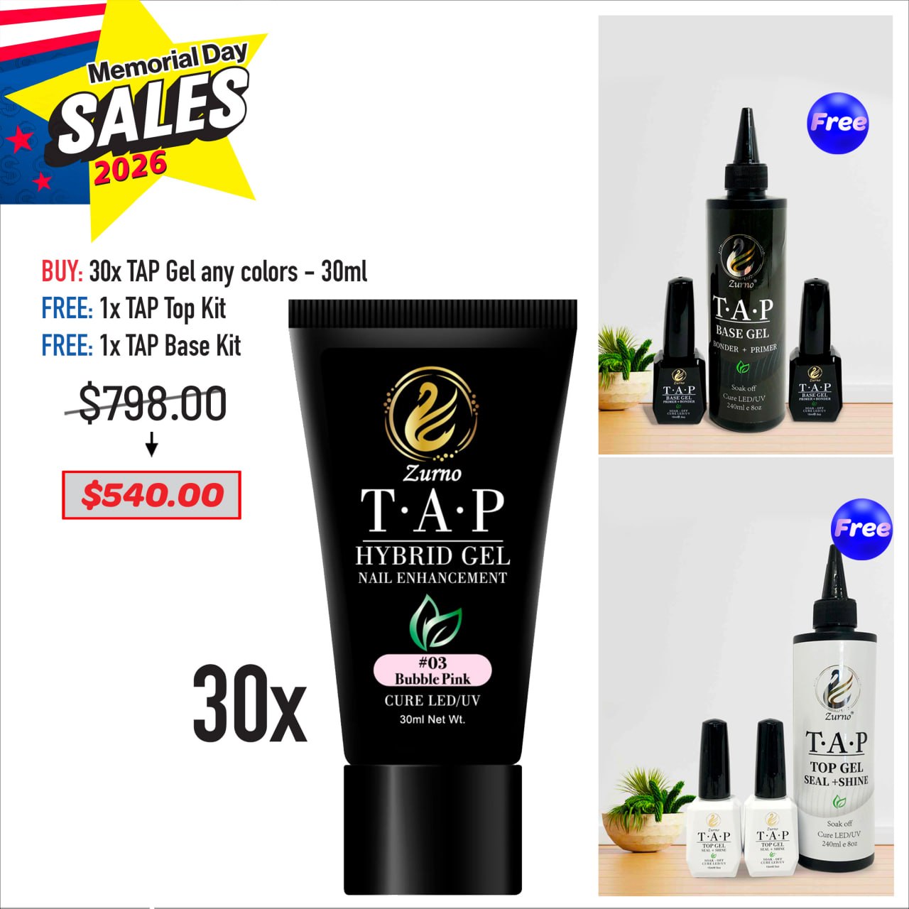 MEMORIAL DAY DEAL - T.A.P - Gel Bundle
