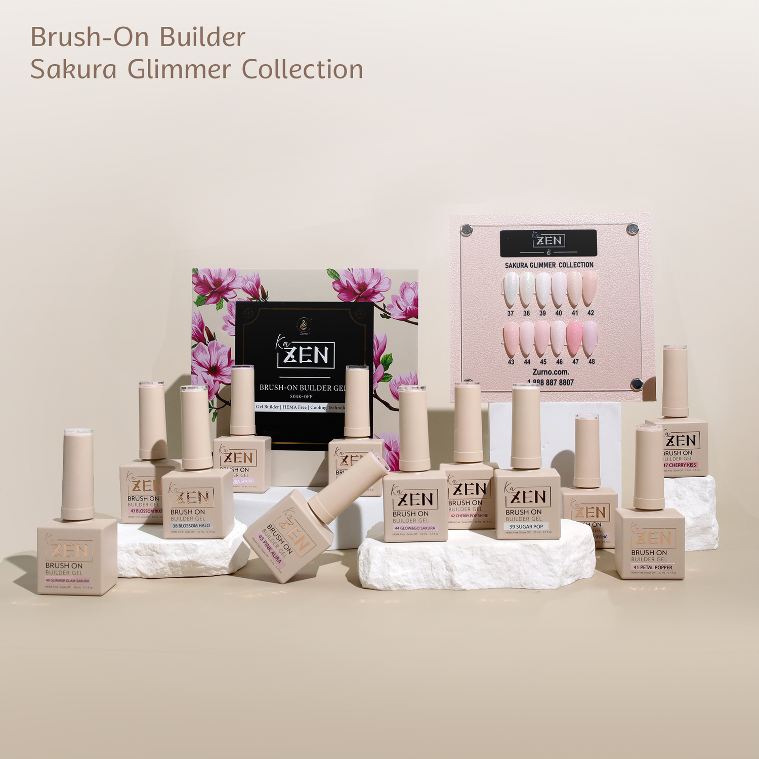 KaZEN | Brush-on Builder Gel - 12 Colors