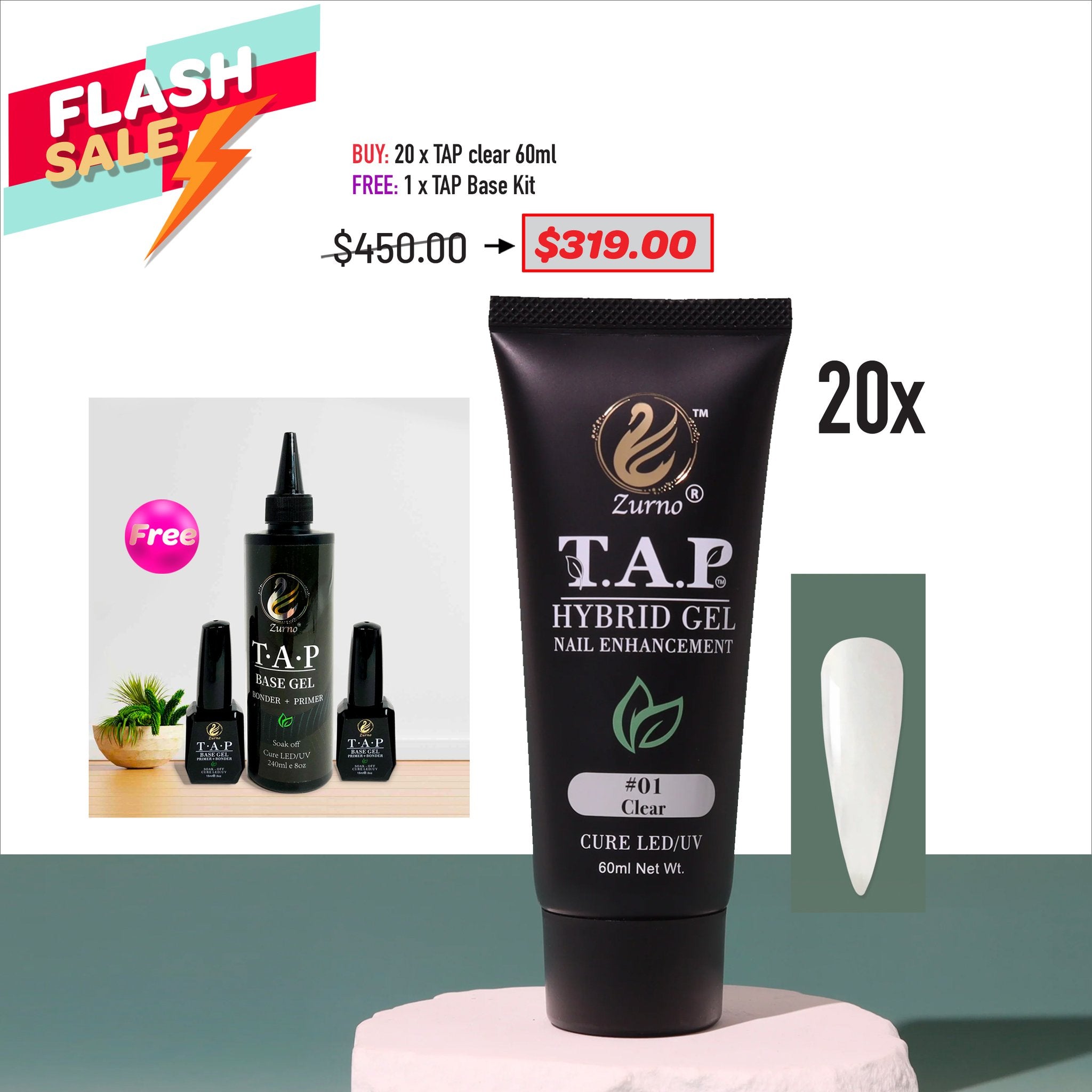 FLASH SALE - TAP Clear/Natural Pink &amp; Base Kit Bundle