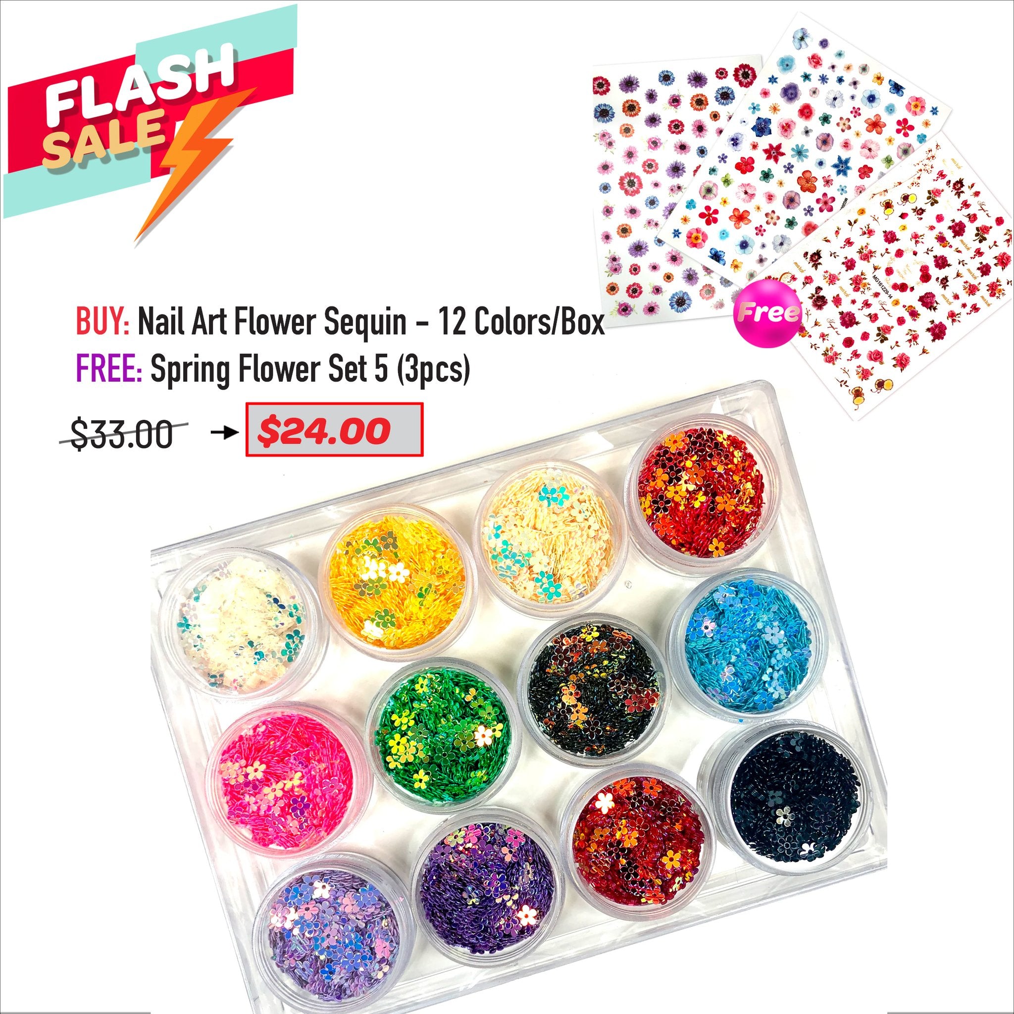 FLASH SALE - Nail Art Flower Set