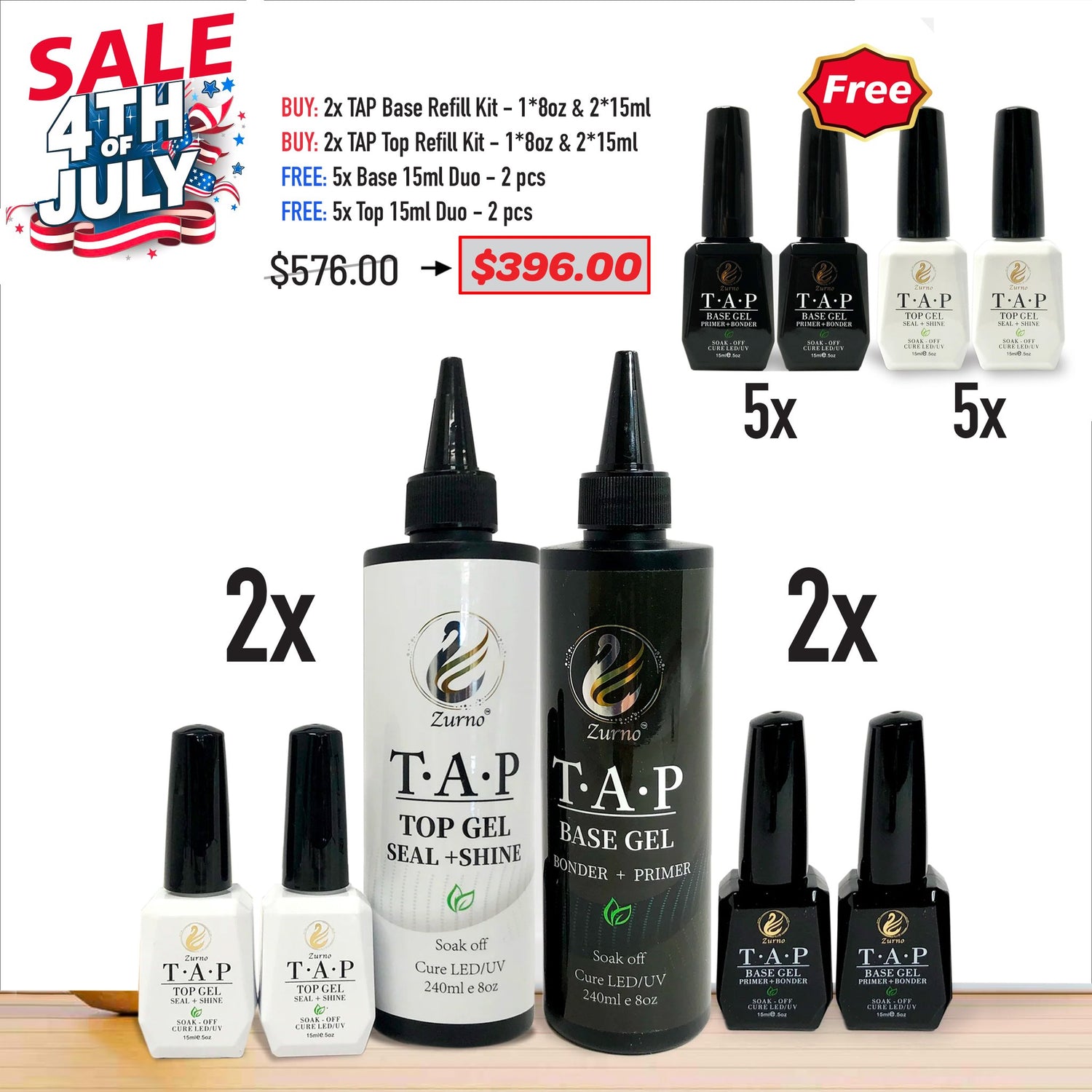 4TH JULY SALE - TAP Top &amp; Base Refill Kit