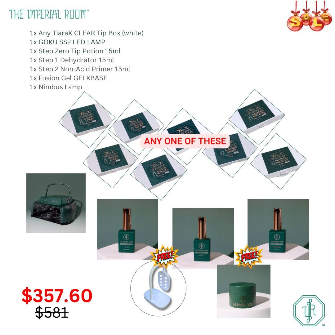 XMAS SALE - TIR - Clear Tips &amp; Curing Lamp Bundle