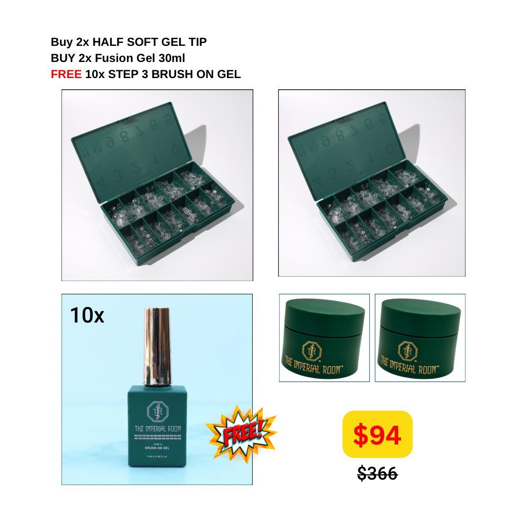 FLASH SALE - TIR - Half Soft Gel Tip &amp; Fusion Gel Bundle