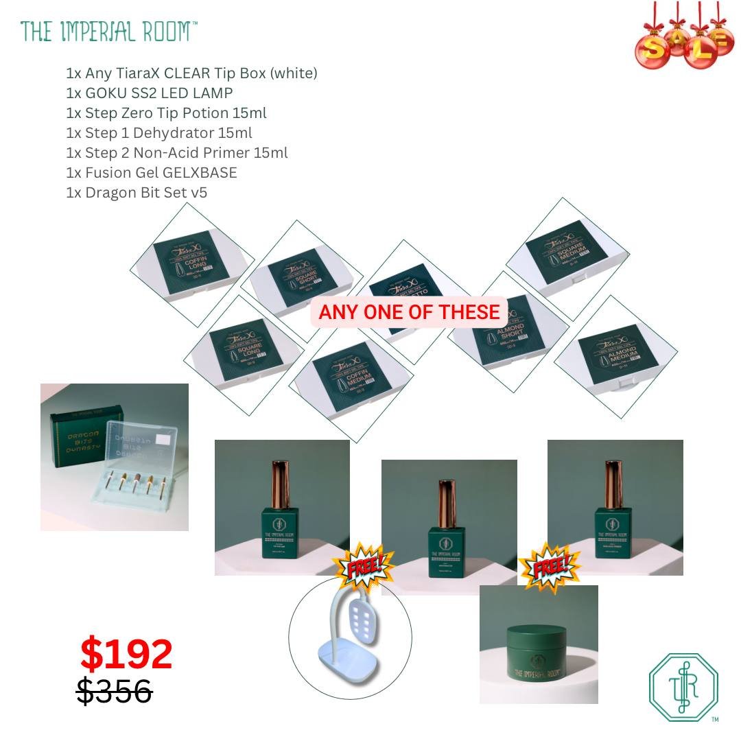 XMAS SALE - TIR - Clear Tips Box &amp; Drill Bits Bundle