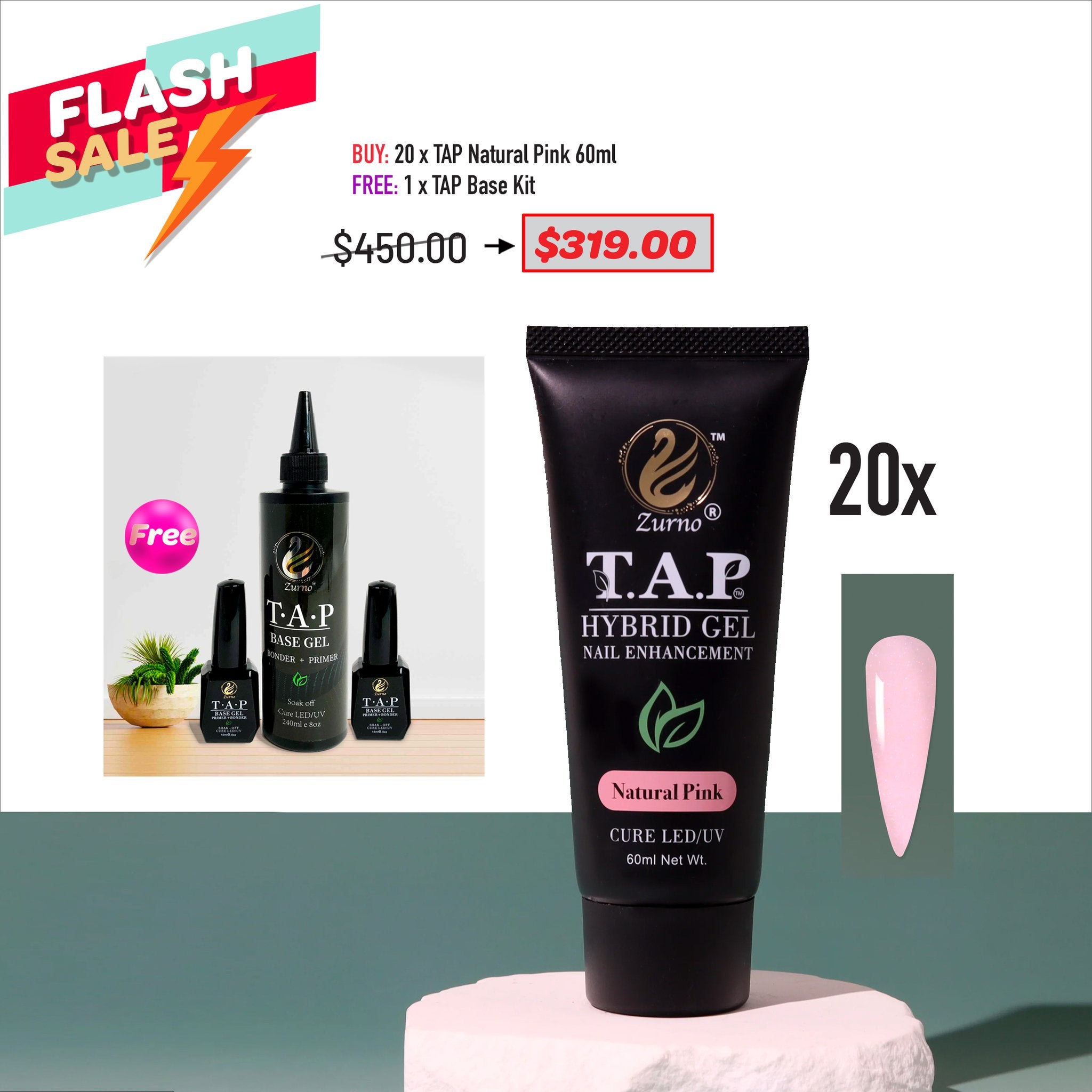 FLASH SALE - TAP Clear/Natural Pink &amp; Base Kit Bundle