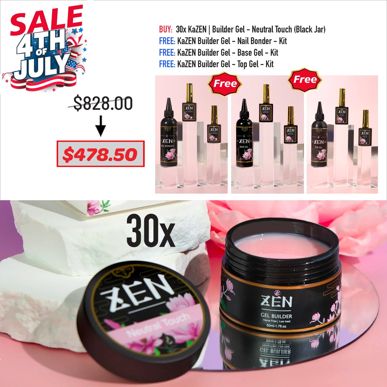 4TH JULY SALE - Neutral Touch &amp; Bond Base Top Kit Bundle