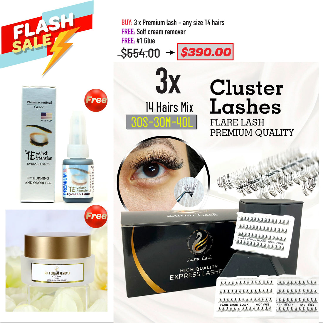 FLASH SALE - Cluster Lash - 14 Hair Bundle