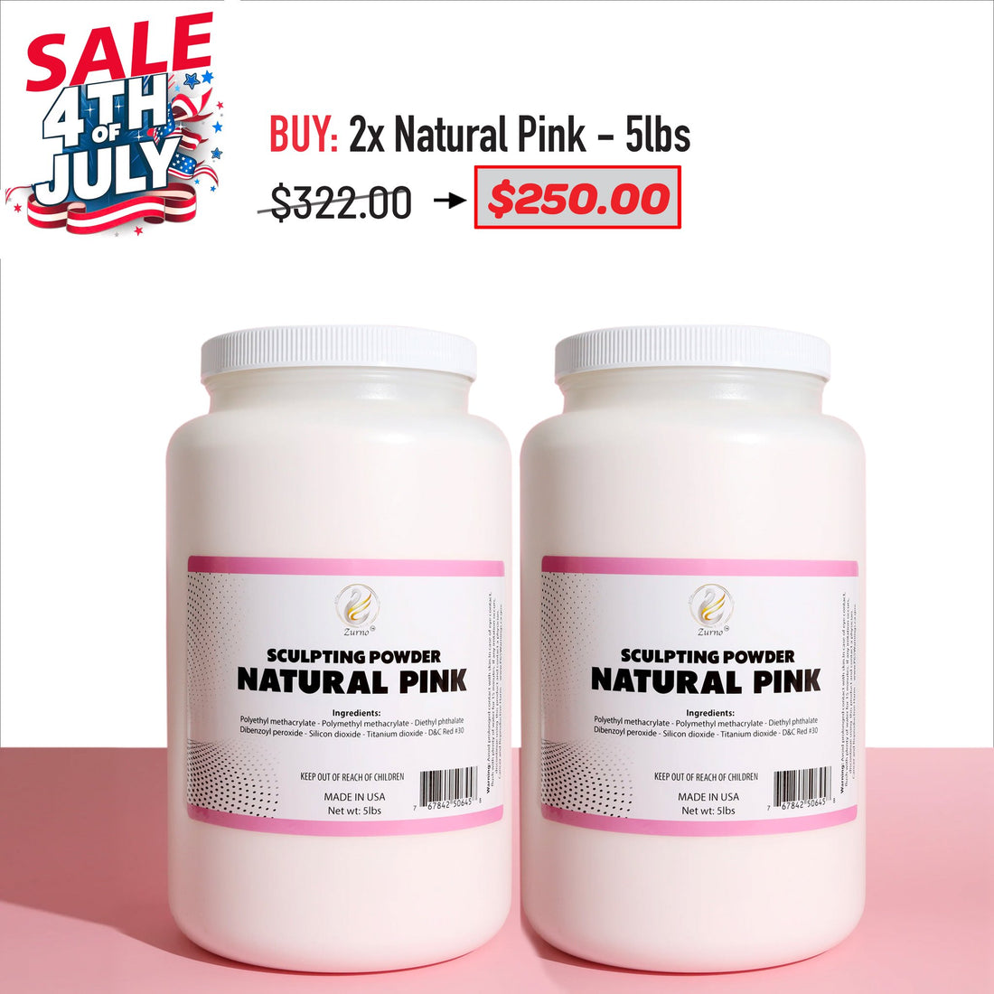 4TH JULY SALE - Natural Pink 5lbs Deal