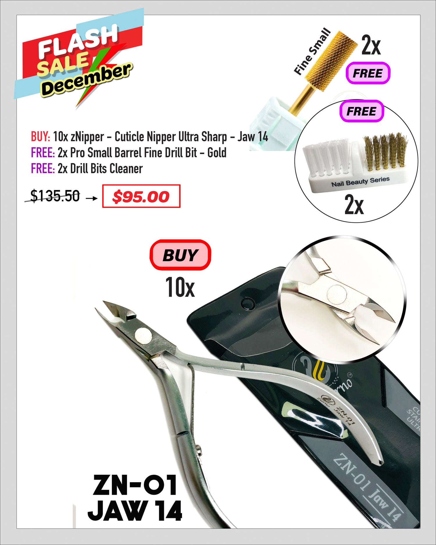 FLASH SALE - zNipper - Cuticle Nipper Bundle