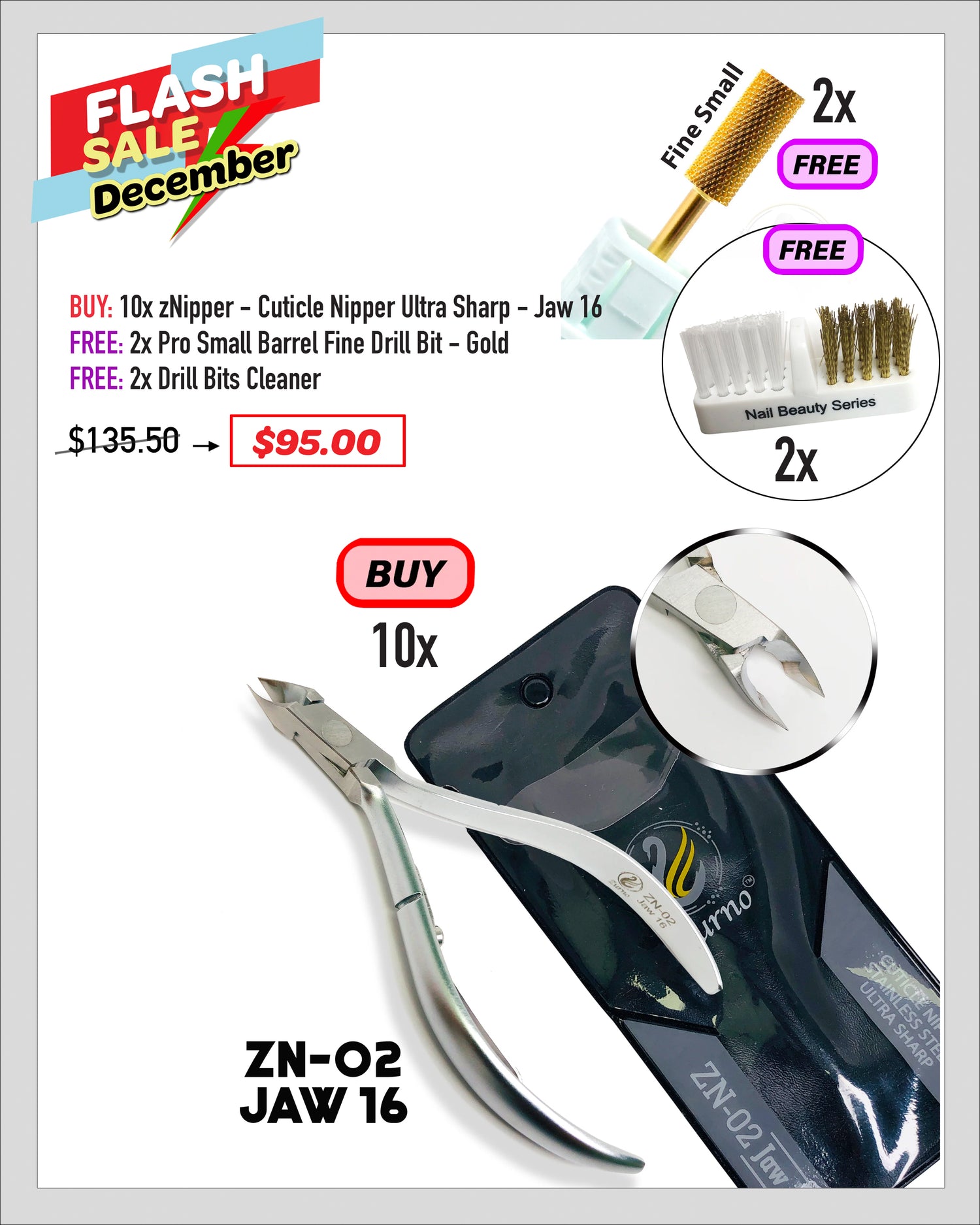 FLASH SALE - zNipper - Cuticle Nipper Bundle