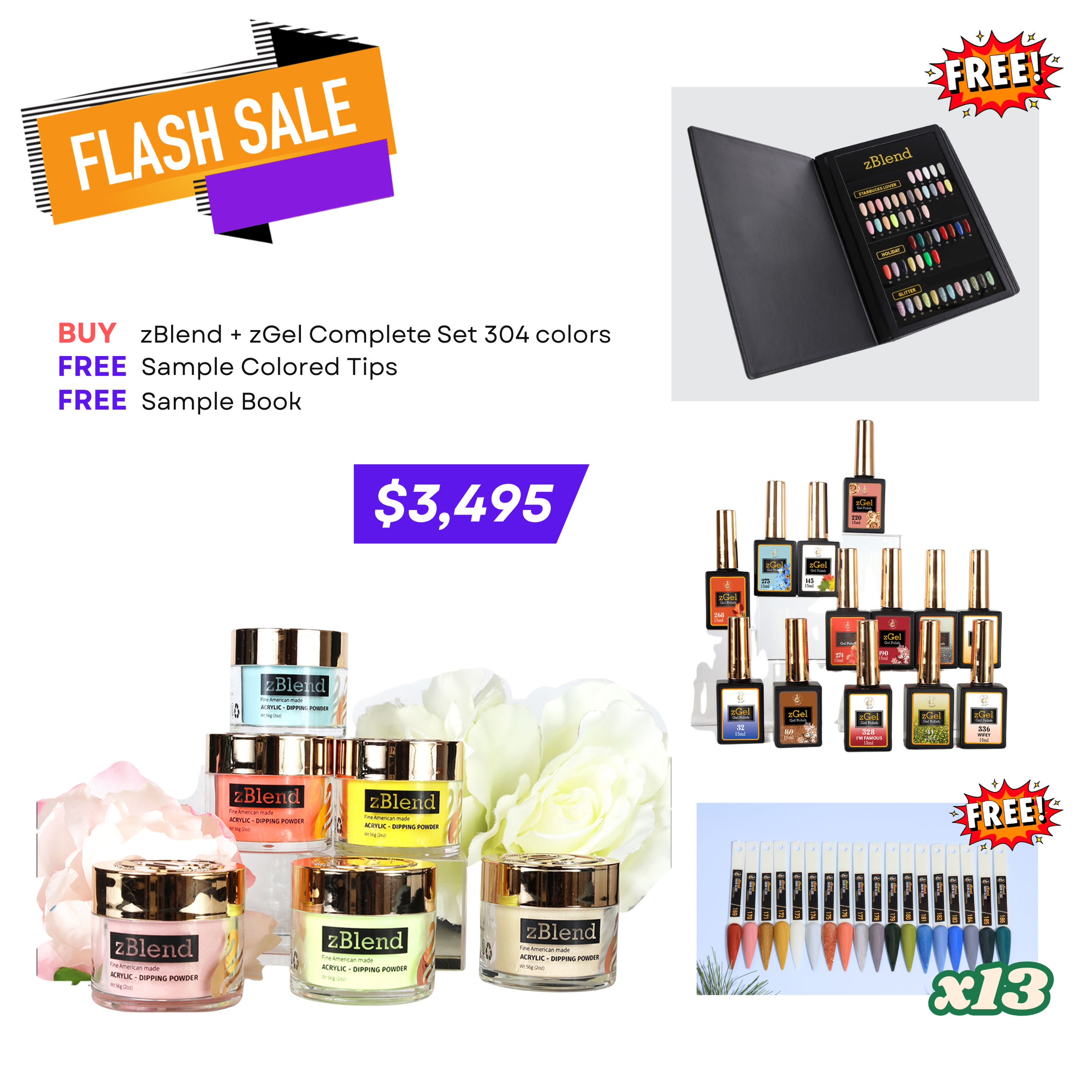 FLASH SALE - zBlend zGel - 304 Colors Complete Set