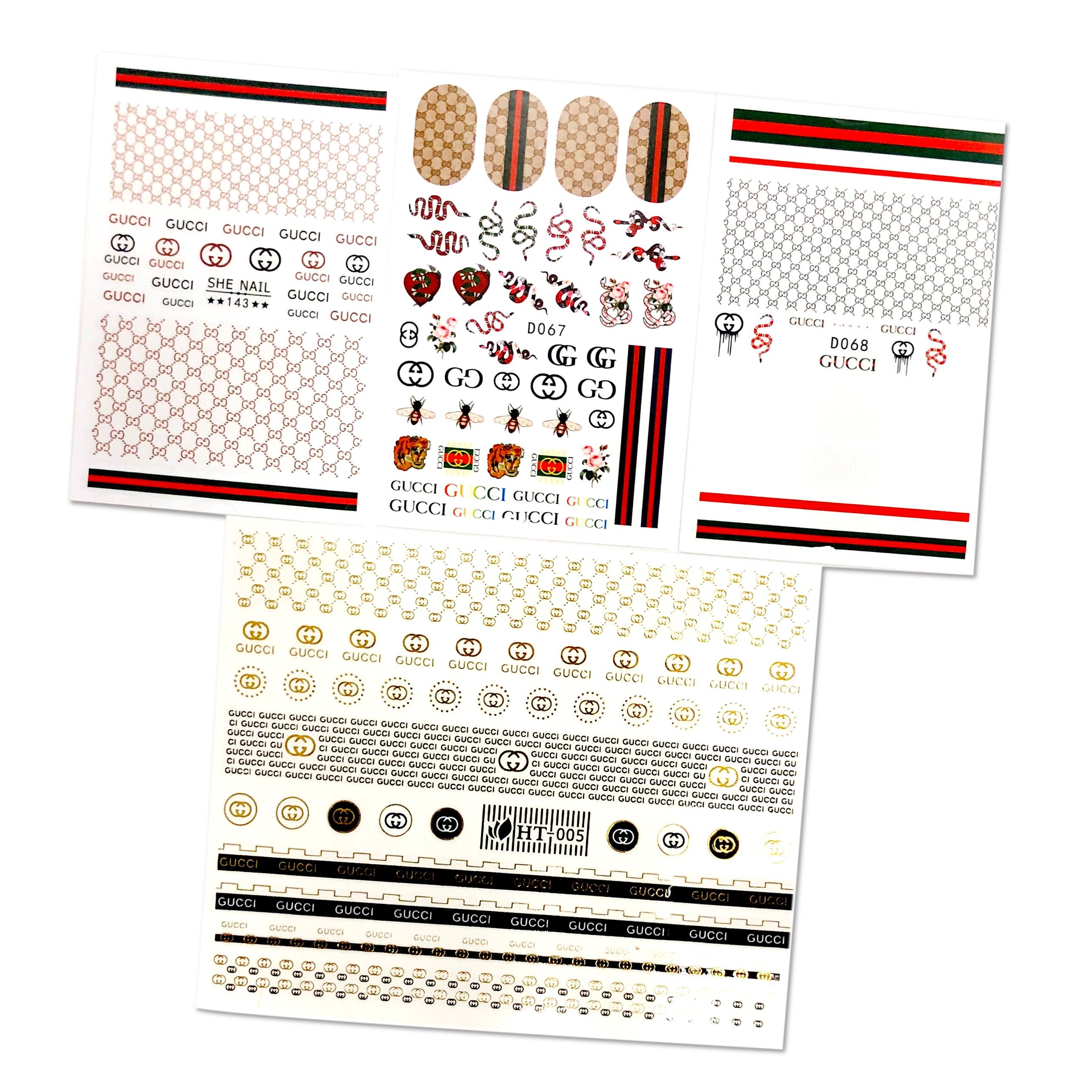 Brand name GC sticker 4 colors – Nailsjobs by Zurno