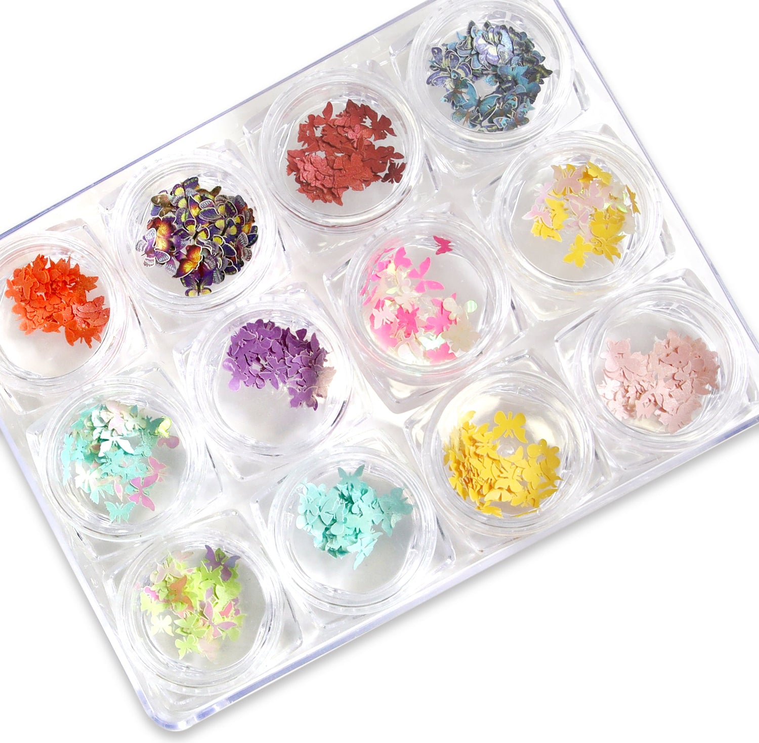 Nail Art Butterfly Glitter - 3 Sets