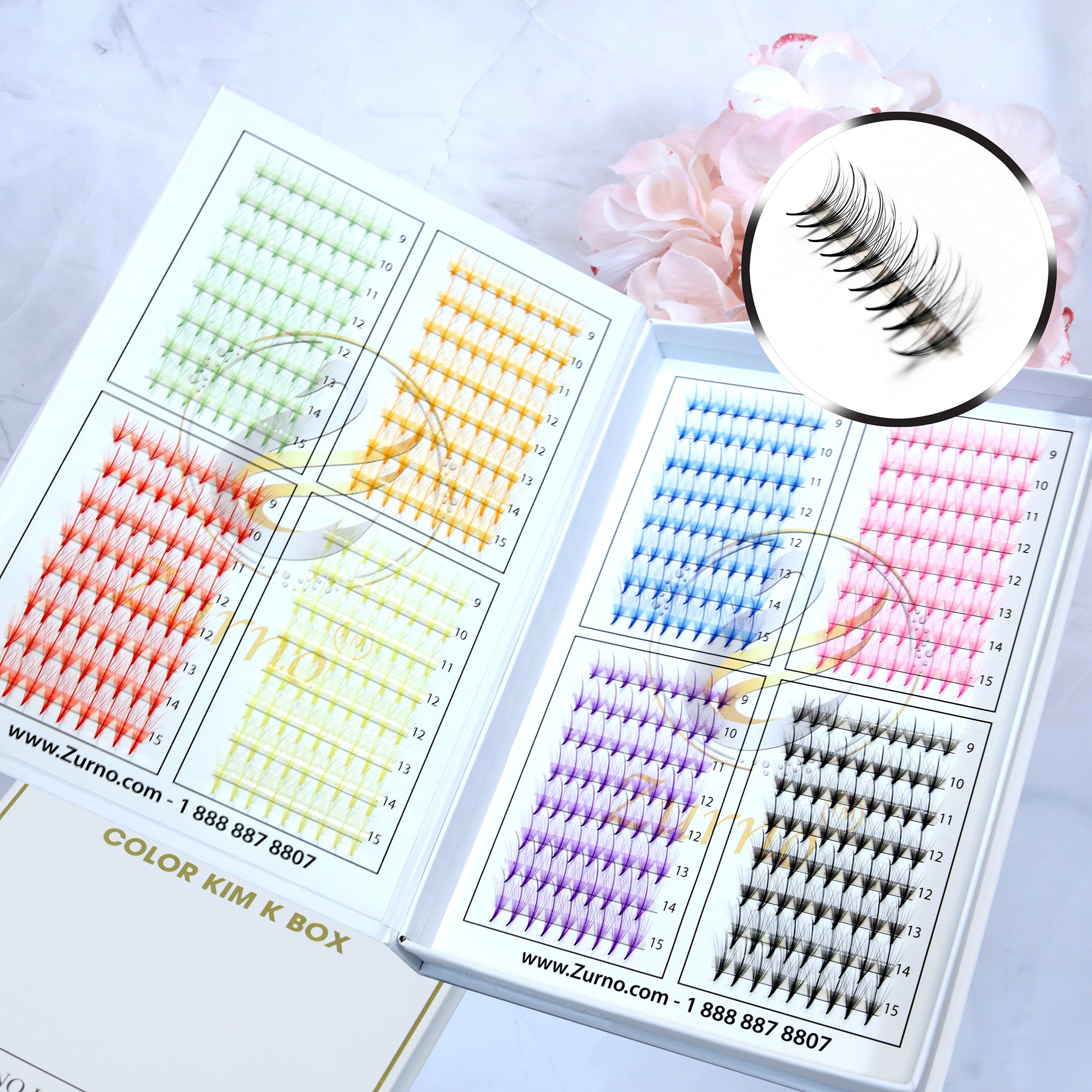 Zurno Lash - Color Box | Wispy - Kim K - Spike