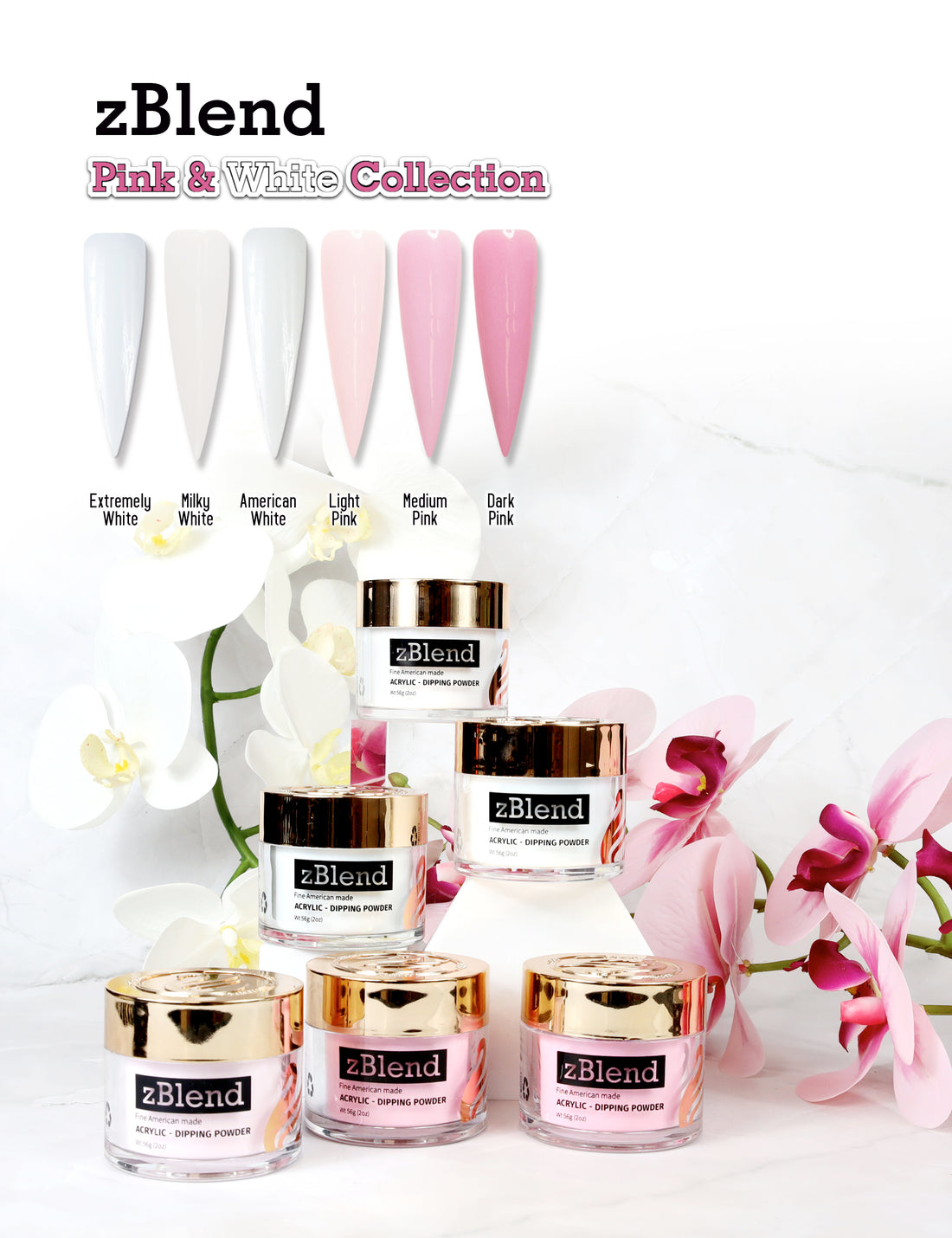 zBlend | Pink & White Collection - 6 Colors