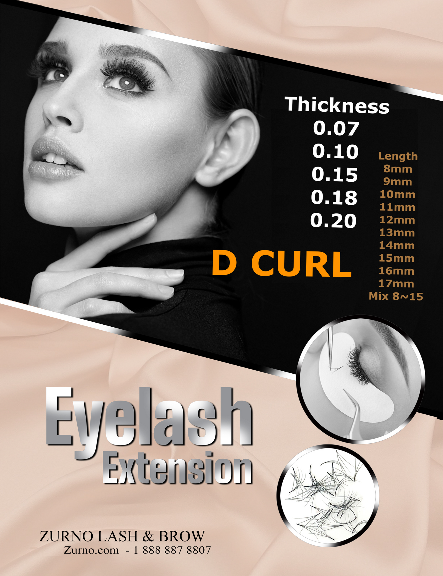 Classic Lash - D Curl - Thickness &amp; Length Optional