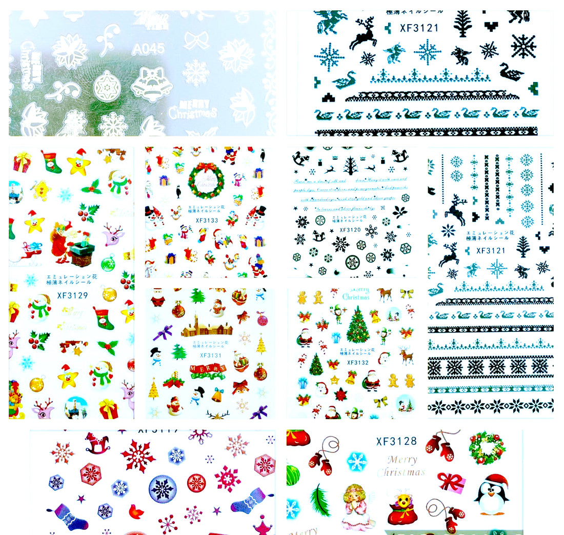 CLEARANCE (NO REFUND/ NO RETURN) - Sticker - Christmas Design - Set 10 pcs
