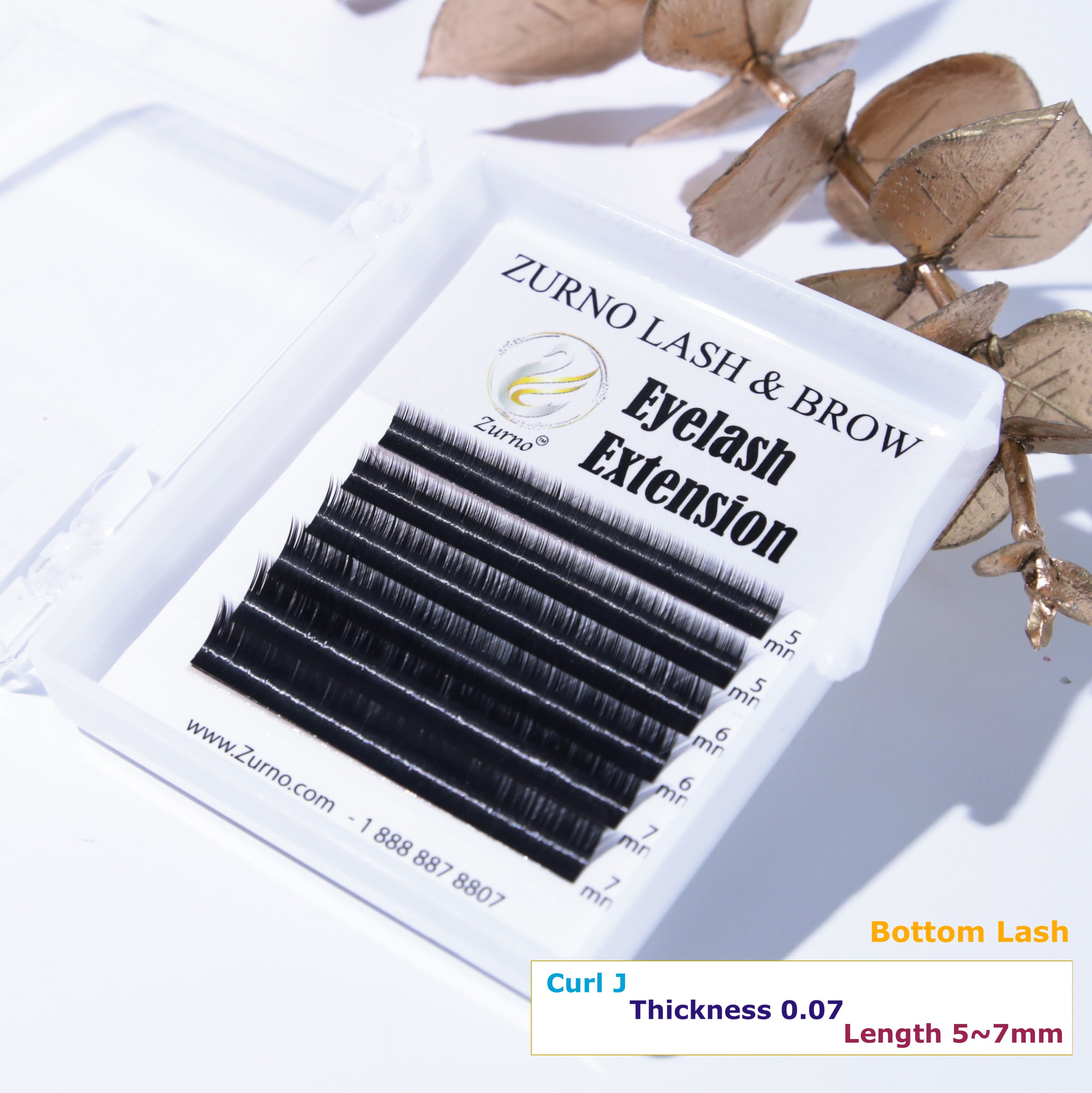 Zurno Lash Tray | YY - Easy Fan - Flat - Bottom Lash - Sparkling Spike