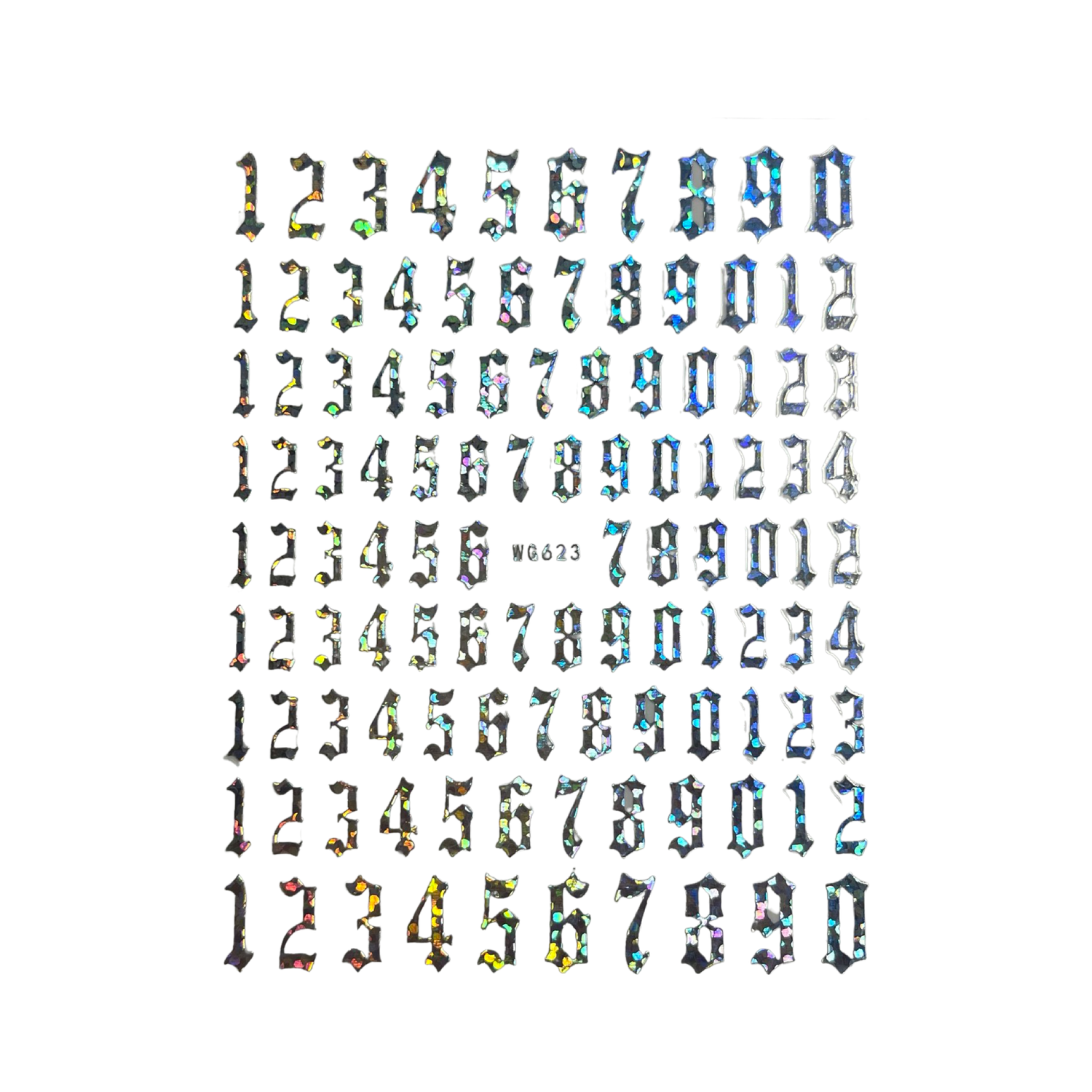 OLD ALPHABET NUMBER STICKER - 6 Colors