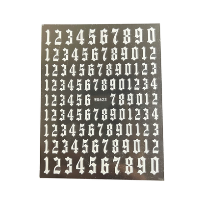 OLD ALPHABET NUMBER STICKER - 6 Colors