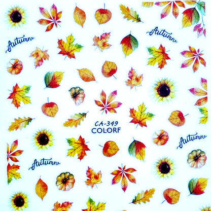 Sticker - Colorful Leaf - Set 6 pcs