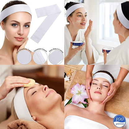 Disposable Spa Facial Headbands with Convenient Closure