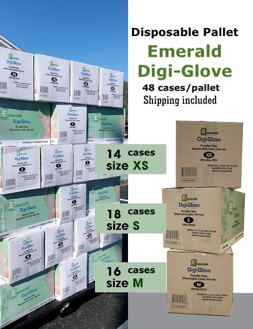 Disposable Pallet - Emerald Digi-Glove Bundle 48 Cases